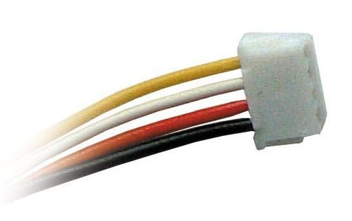 JST plug connector 4-pin, high-flexibility