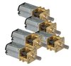 Set of 5 motor and gearbox 1/1000 in metal, 12 V