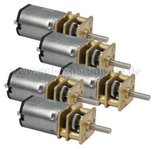 Set of 5 G298 motor with metal gear unit, round shaft