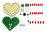 Solder kit heart, with flashing function and permanent light