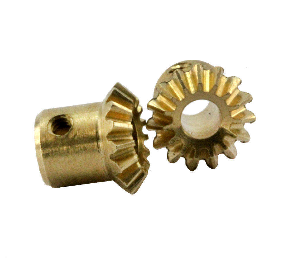 2Pcs Set 1.5 mod 1:2 Engrenage conique 90 ° appariement métal roue conique 20T+40T 